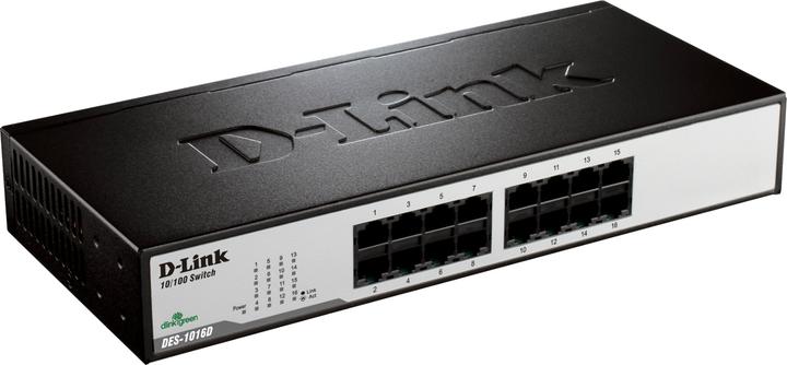 Actual product image D-Link DES-1016D: 16Port Switch, 100Mbps (16 ports)