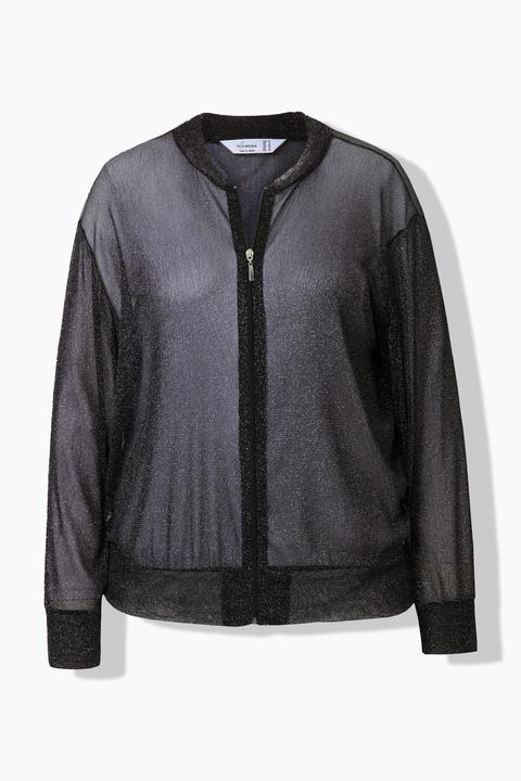 Immagine prodotto Miamoda Blouson, Mesh mit Glitzer, Langarm (48)