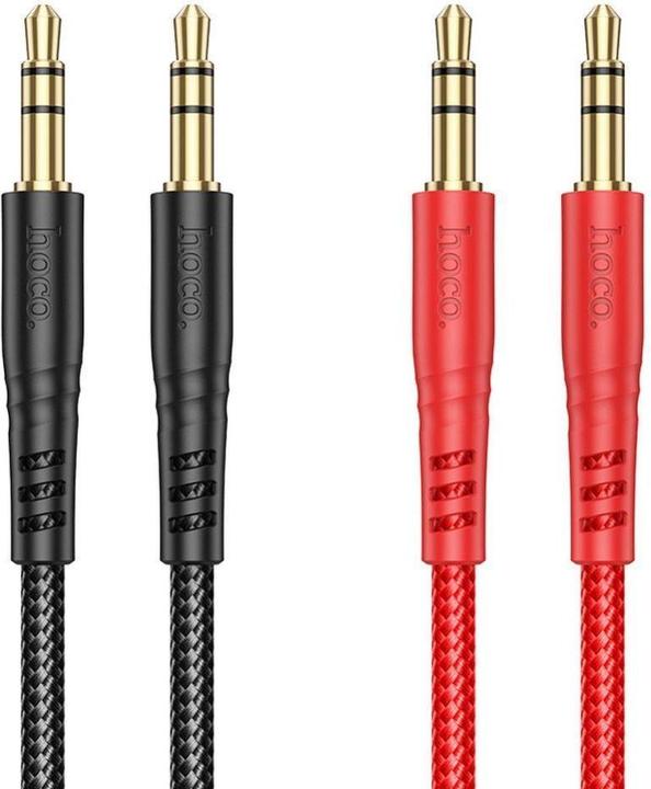 Produktbild Hoco Cable kabel AUX Jack 3,5 mm (male) to Jack 3,5 mm (male) UPA24 1 m black (1 m, AUX Kabel)
