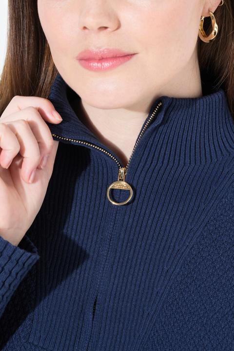 Produktbild Ulla Popken Strick-Troyer, Stehkragen, Zipper, Langarm (56)