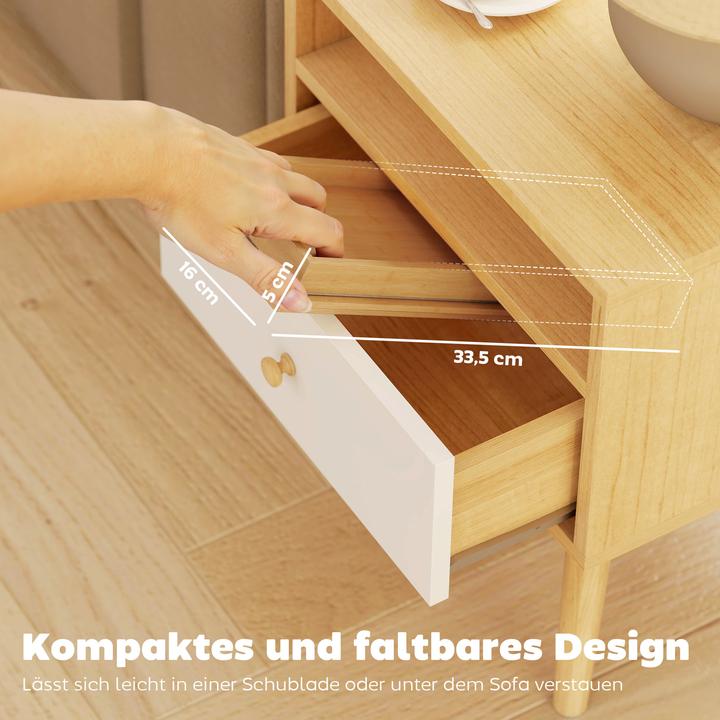 Produktbild Homcom Sofatablett Armlehne Bambus Naturholz