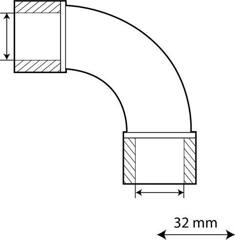 Actual product image Koi-Breeder PVC-U bend