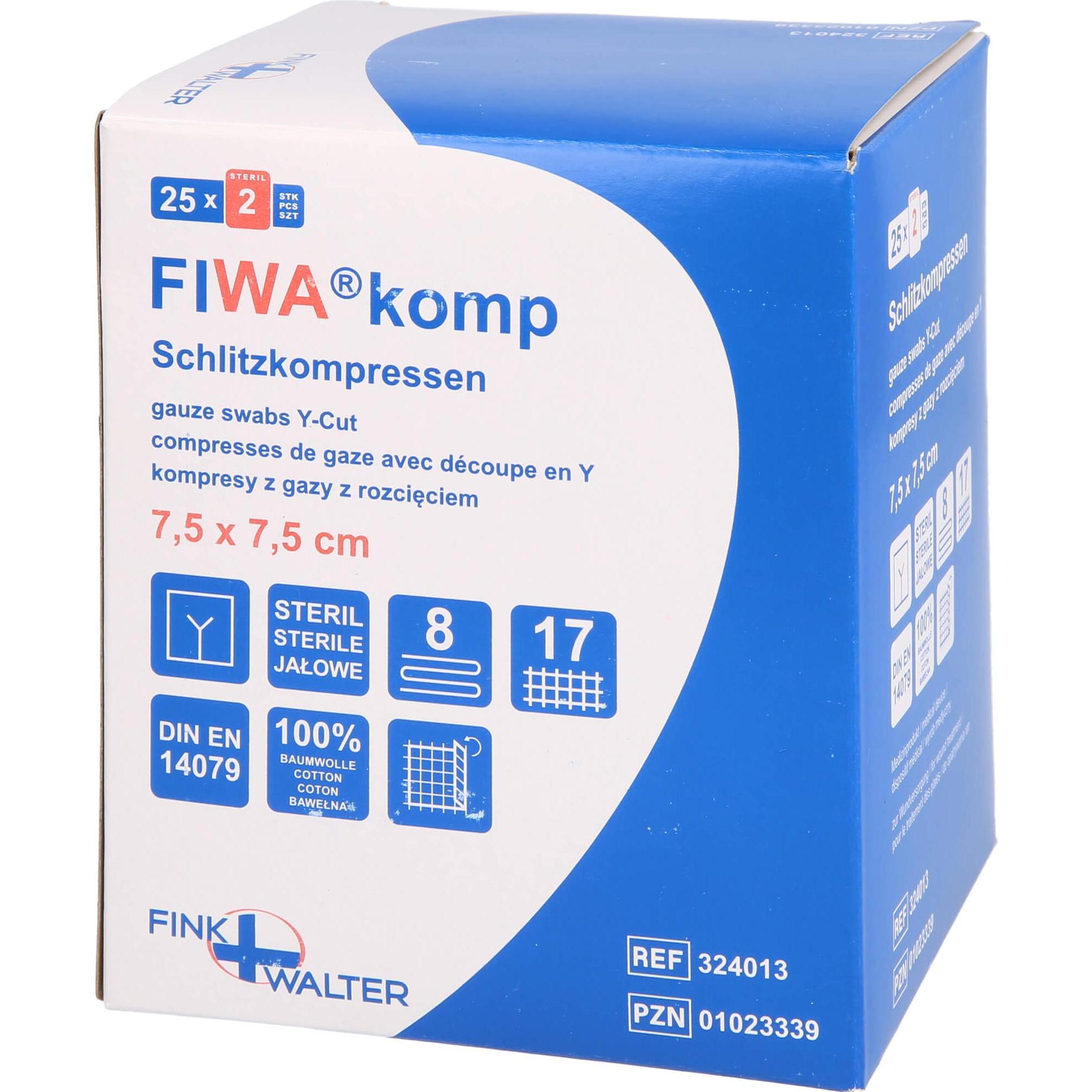 Fink & Walter, Verbandsmaterial, SCHLITZKOM 7.5X7.5 STE 8FA