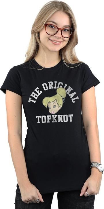 Actual product image Disney Womens/Ladies Tinker Bell Original Topknot Cotton T-Shirt (S)