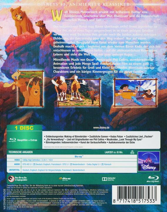 Produktbild Disney Interactive Studios Bärenbrüder (Blu-ray, 2003, Deutsch)