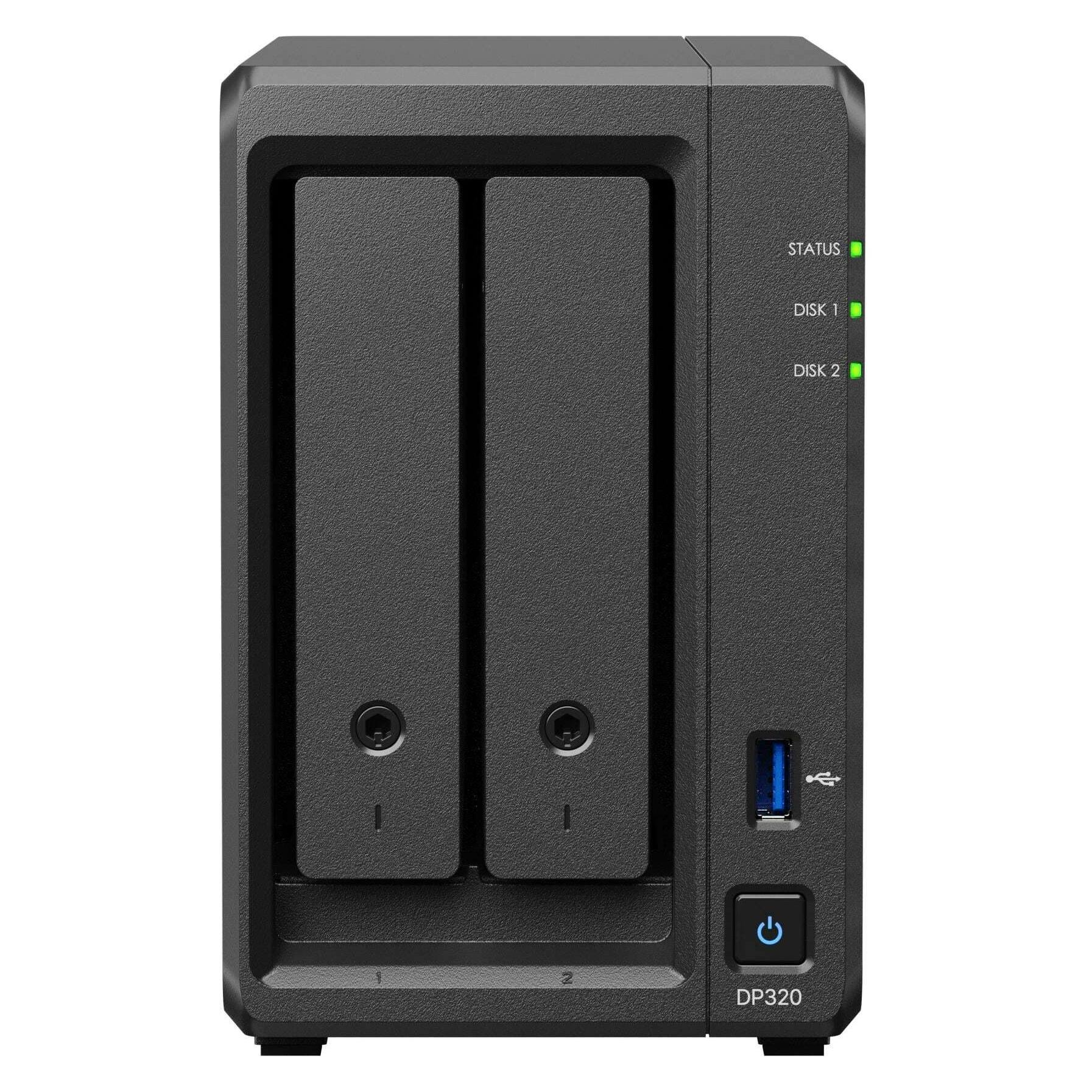Synology DP320 (2 x 8 TB), NAS, Schwarz