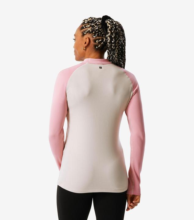 Actual product image Wedze Women's ski underwear functional shirt - BL500 beige/pink (M)