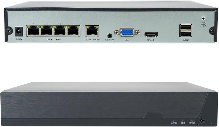 Immagine prodotto PNI POE-Videobewachungsset mit 4 Kameras, 5 MP Ultra HD, Nachtsicht, Bewegungserkennung und 1 TB HDD