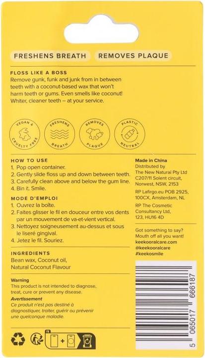 Produktbild Keeko. - Kokosnuss Zahnseide