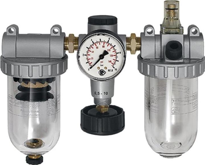 Produktbild Riegler Wartungseinheit Standard Gewinde 1/2 ″ halbautomatisch BG III 3-tlg. 3200 l/min Breite 259 mm