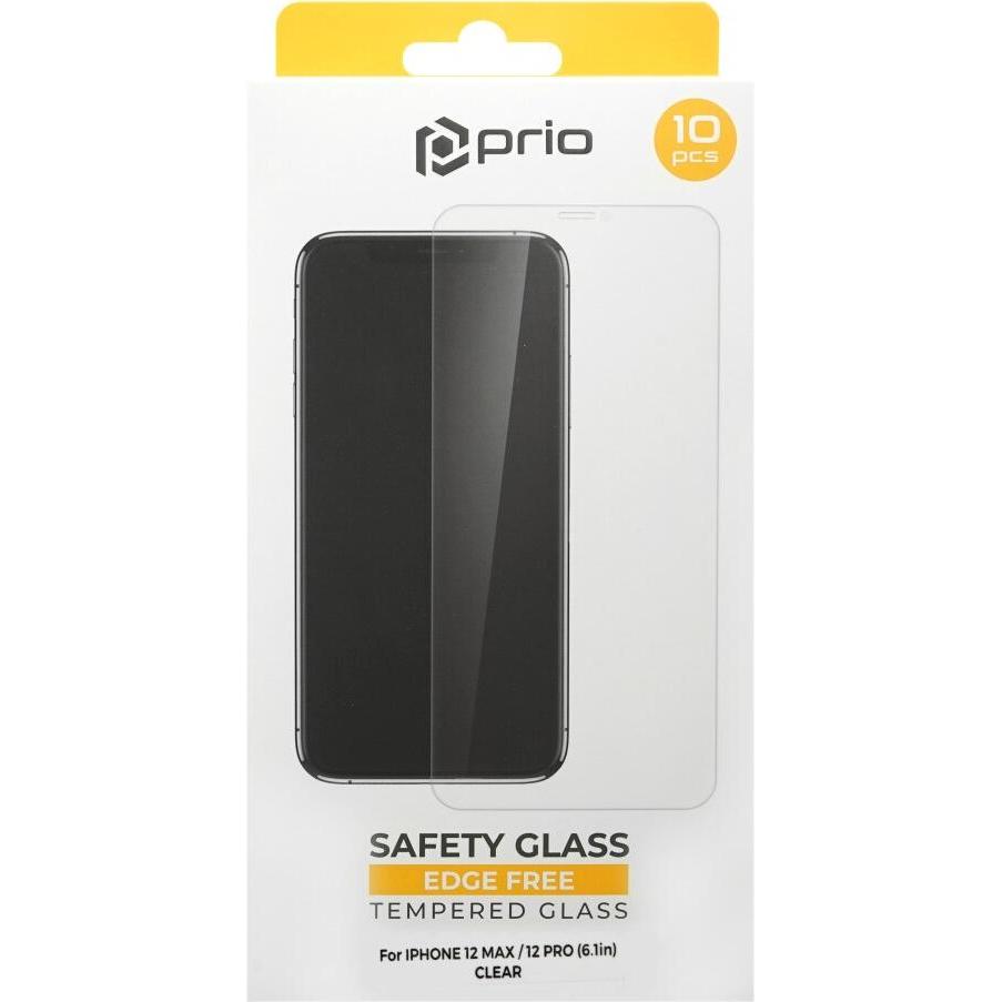 prio 10x Displayschutzglas für iPhone 12/12 Pro transparent (10 Stück, Apple iPhone 12 Pro), Smartphone Schutzfolie, Tra...