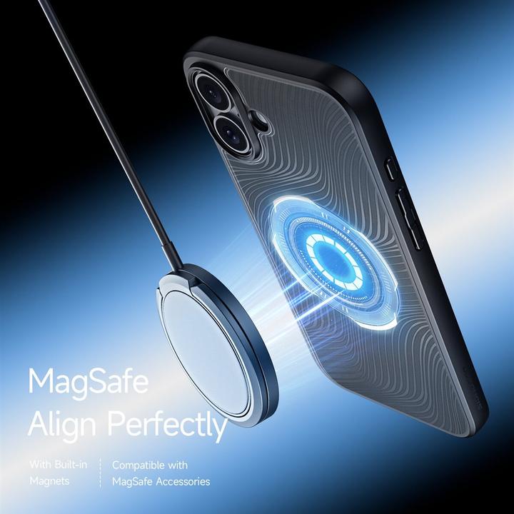 Actual product image Dux Ducis Aimo Mag case with MagSafe for iPhone 16 Plus - black (Apple iPhone 16 Plus)