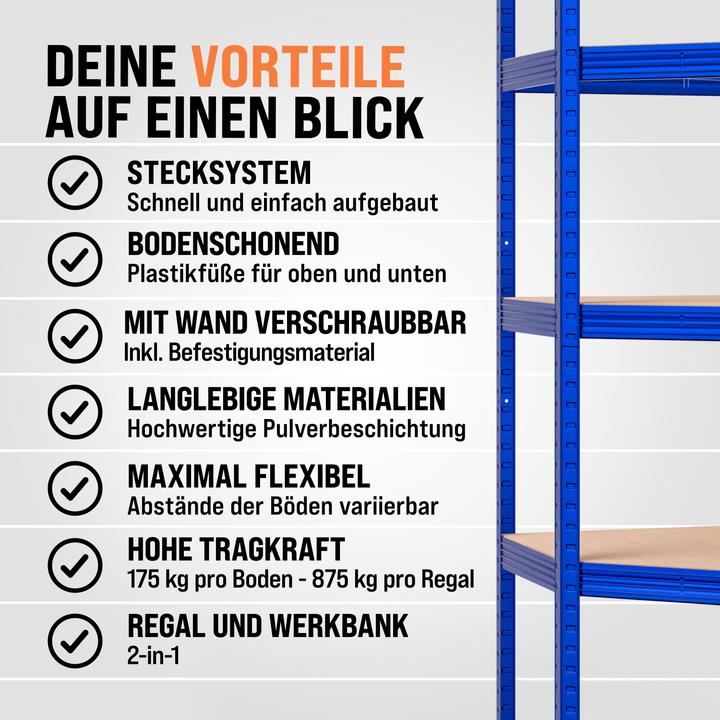 Produktbild Monzana Schwerlastregal Eckregal