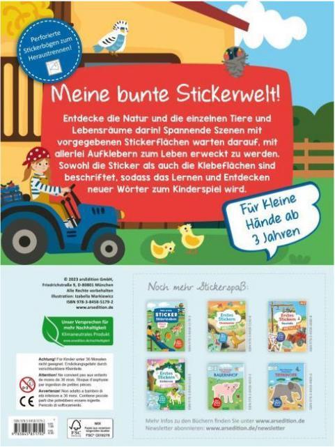Produktbild Stickerheft, Bilderlexikon - Tiere