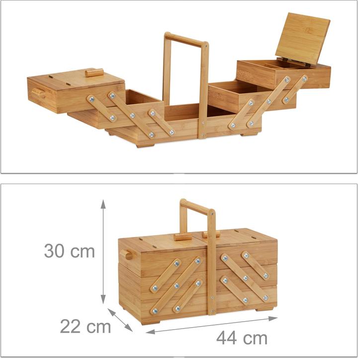 Actual product image Relaxdays Sewing box