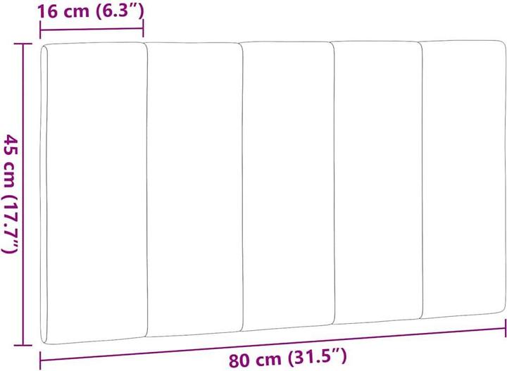 Image du produit vidaXL Kopfteil-Kissen (80 x 3 x 45 cm)