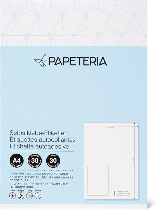 Actual product image Papeteria Self-adhesive labels 210x297mm white
