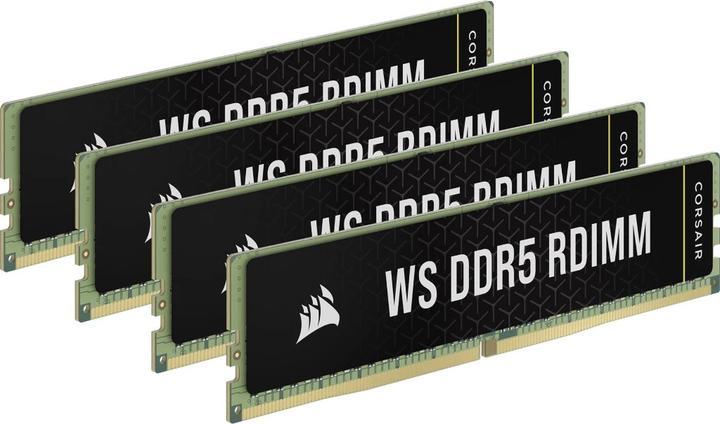 Actual product image Corsair DDR5, 6400MT/s 64GB 4x16GB RDIMM, Hynix Die, Single Rank, 32-40-40-104, Intel XMP 3.0, WS DDR5 RDIMM (4 x 16GB, 6400 MHz, DDR5-RAM, R-DIMM)