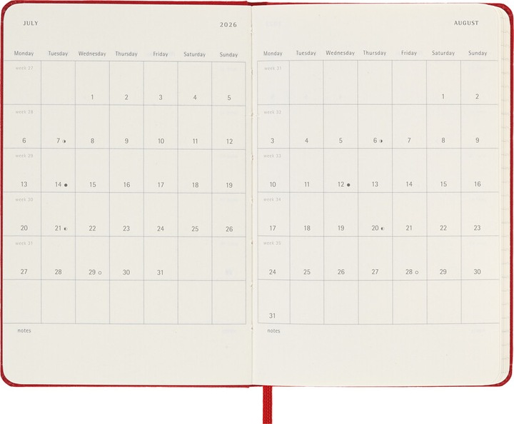 Produktbild Moleskine Schüleragenda Hard Cover Weekly Notebook (9 x 14 cm, Englisch)