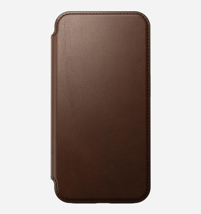 Productafbeelding Nomad Boekhoes Modern Leren Folio iPhone 15 Pro Bruin (Apple iPhone 15 Pro)