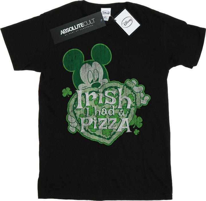 Disney Mickey Mouse Shamrock Pizza TShirt (M)