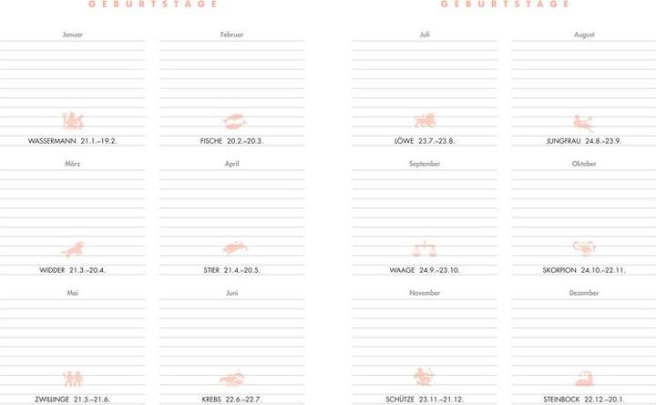 Produktbild Heye Tagebuch-Agenda Lady (A5, 1 Woche / 1 Seite)