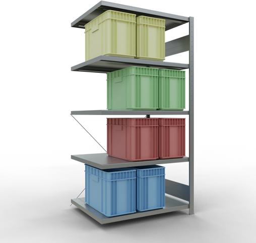 Actual product image Schulte Lagertechnik MULTIplus250 boltless bay system with cross brace