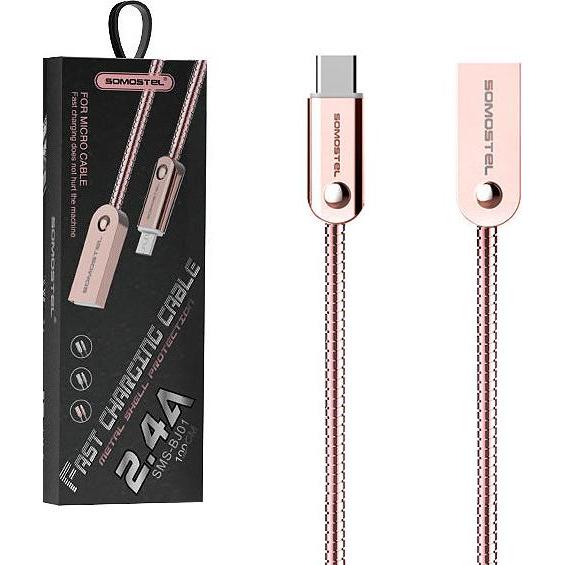 Somostel Cavo USB USB-A - USB-C 1 m rosa (29028) (1 m, USB 3.0), Cavo USB