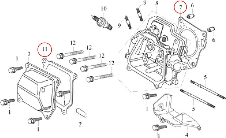 Produktbild Wiltec LIFAN Benzinmotor 6,5 PS Ersatzteil Dichtungssatz Dichtungen Set Benzin Motor