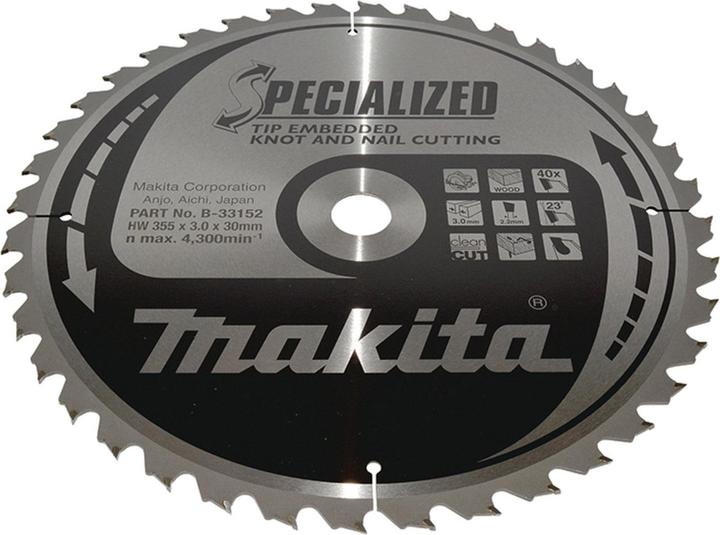 Productafbeelding Makita SPECIALIZED zaagblad 355x30x40Z