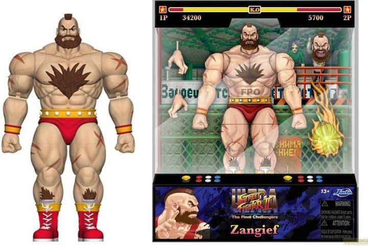 Actual product image Jada Street Fighter II Zangief 7.25" Figure