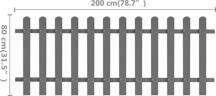Nährwerte und Zutaten vidaXL Lattenzaun