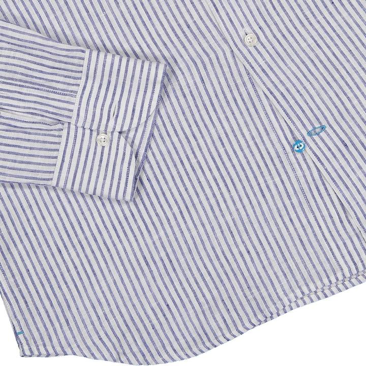 Immagine prodotto Panareha Camicia di Lino Rigata Blu Corsica (M)