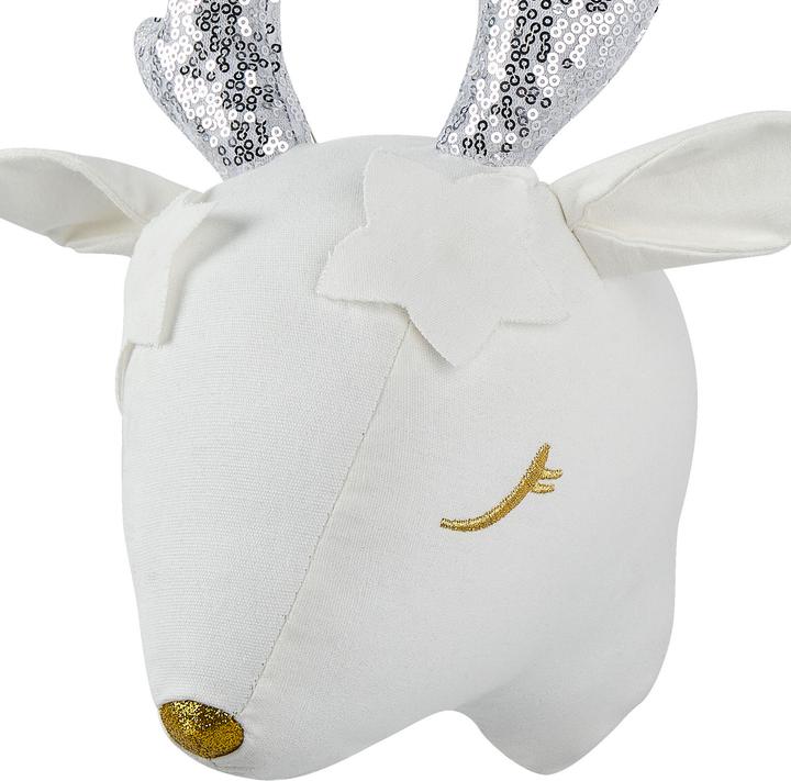 Image du produit Beliani Décoration murale Tête de doudou Chevreuil Blanc SUZY