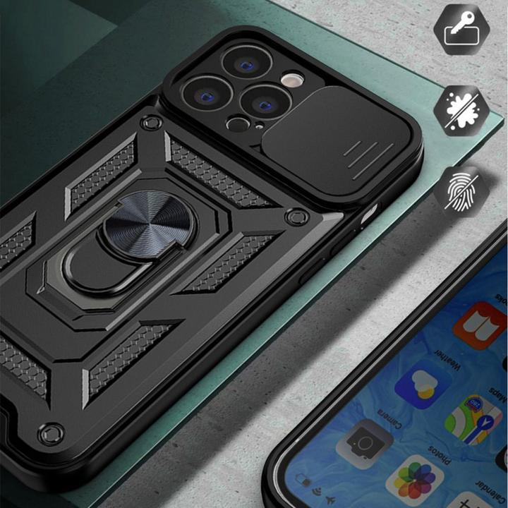 Produktbild Hurtel Hybrid Armor Camshield case for iPhone 14 Pro armored case with camera cover pink (Apple iPhone 14 Pro)