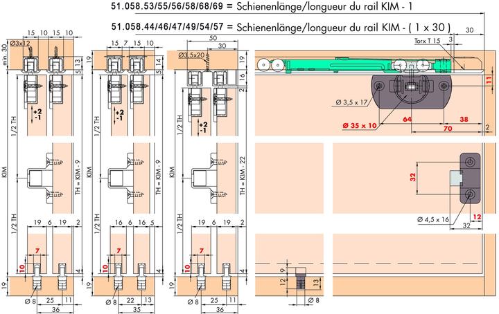 Actual product image HAWA Sliding door fittings -CLIPO 16 H, Inslide