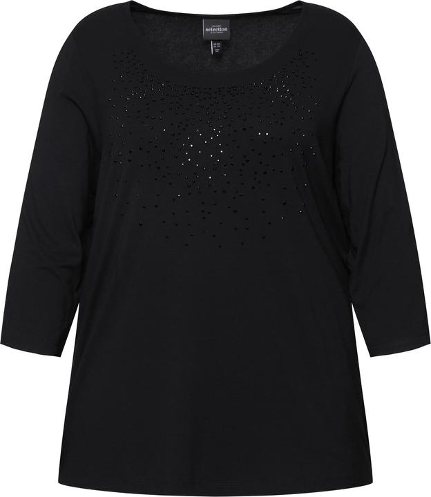 Immagine prodotto Ulla Popken Maglia classica con applicazioni, scollo a girocollo e maniche a 3/4 (42, 44)
