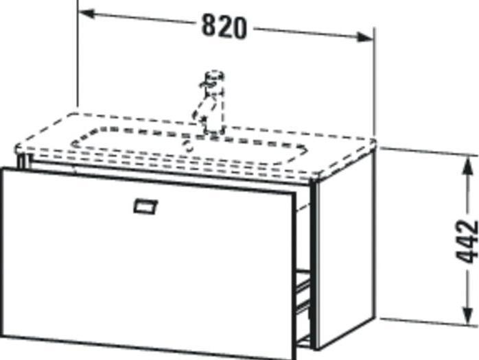 Produktbild Duravit WT-Unterbau BRIOSO COMPACT Gri Frontfarbe 442x820x389mm basalt matt (82 x 44 x 39 cm)