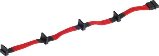 Produktbild Silverstone ATX Extension 4-4(SATA)Pin rot (30 cm)