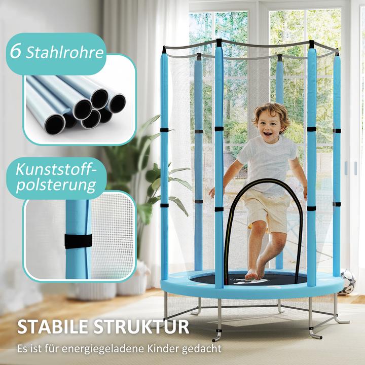 Produktbild Aiyaplay Kinder Trampolin Stahl, Kunststoff Hellblau (140 cm)