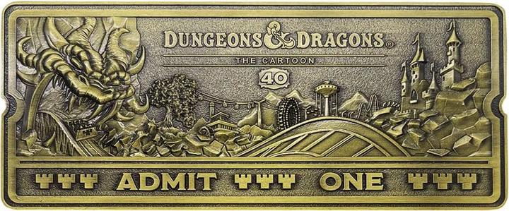 Image du produit Fanattik Dungeons & Dragons: The Cartoon réplique 40th Anniversary Rollercoaster Ticket Limited Edition