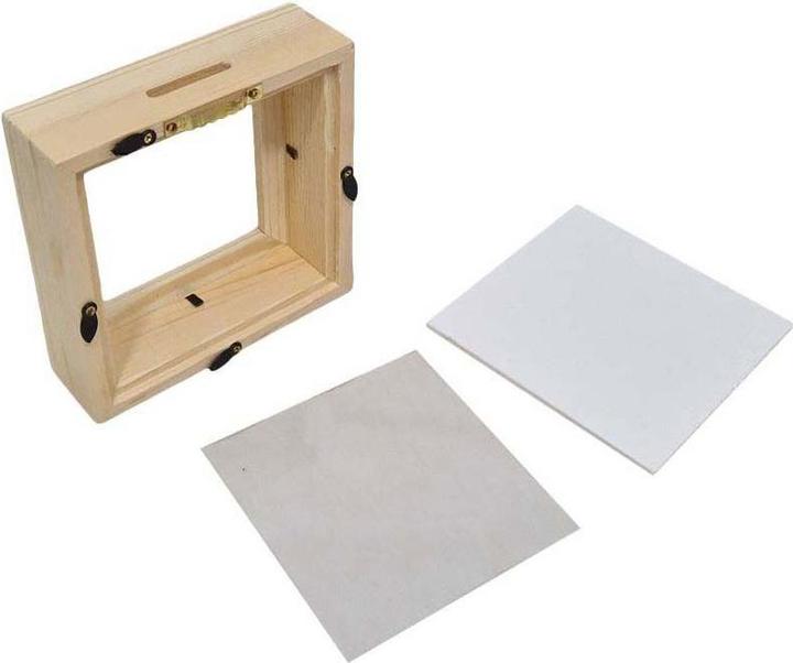 Productafbeelding Playwood Holzspardose aus Plexiglas mit weisser Rückseite, mittelgross