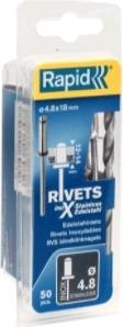 Rapid Stainless steel blind rivet Ø 4.8 x 18 mm