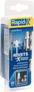 Rapid NIETE INOX 48X18MM Blindklinknagels roestvrij A2incl. boor Ø 4,8x18 mm