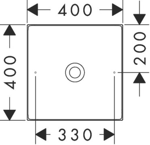 Actual product image hansgrohe AXOR Suite countertop washbasin, angular, 400x400mm, with metal frame, without overflow, S (400 mm, 400 mm)