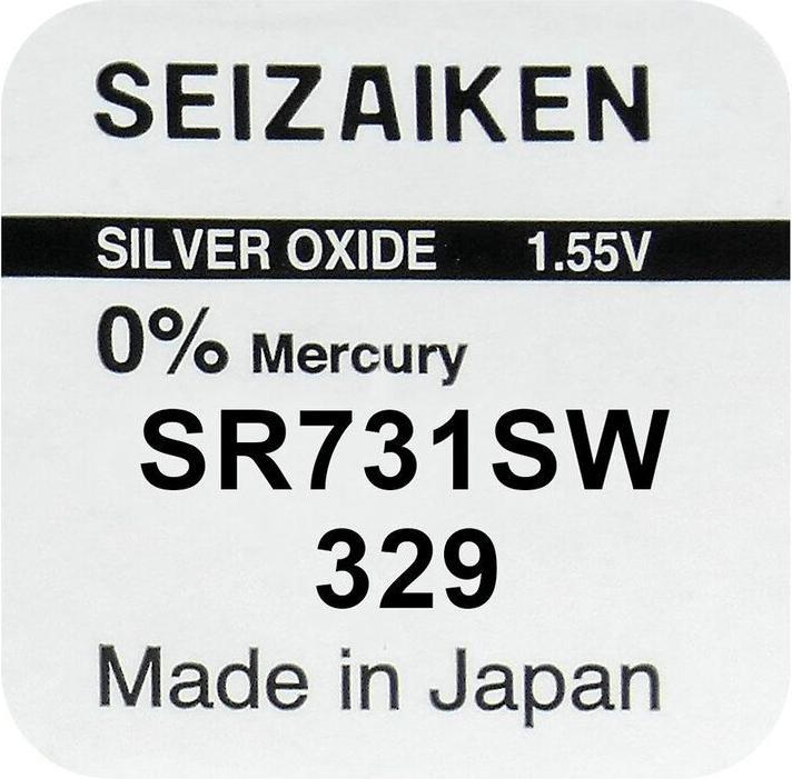 Nutritional values and ingredients Seiko 329 / SR731SW - 10 button cells (10 pcs., SR731, 36 mAh)