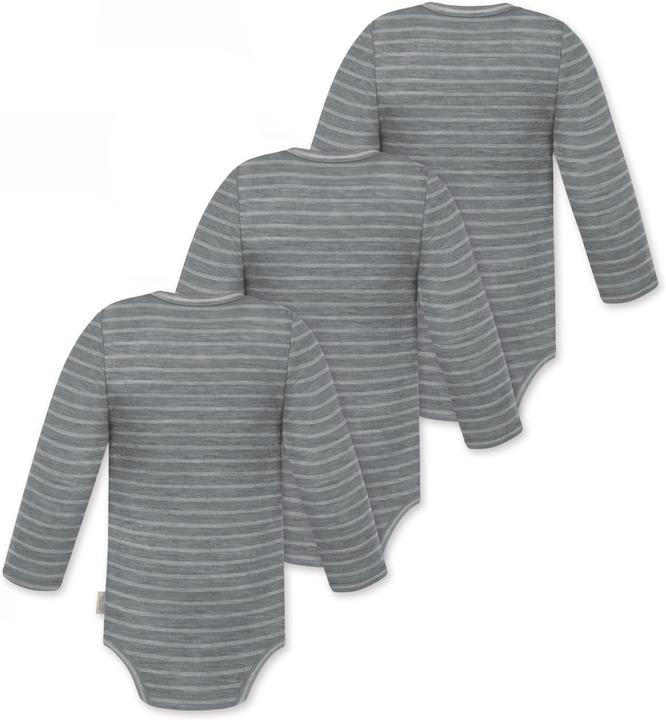 Produktbild Normani 3er Pack Baby Merino Langarmbody „Tuai" - 9399 (86)