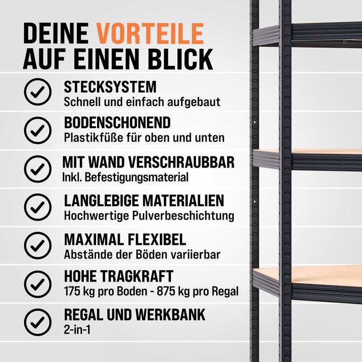 Produktbild Monzana Schwerlast- und Eckregal