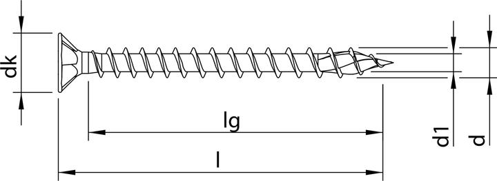 Produktbild Heco TOPIX-plus 5,0x20, Senkkopf, Pozi-Drive, VVG, A3K, 500 St. (500 Schrauben pro Stück)