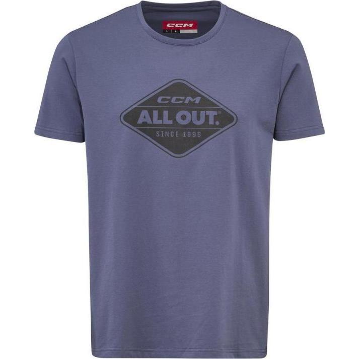 CCM, Maglietta sportiva, Maglietta All Outside B Tee SR (blu, XXL) (XXL), Blu, XXL